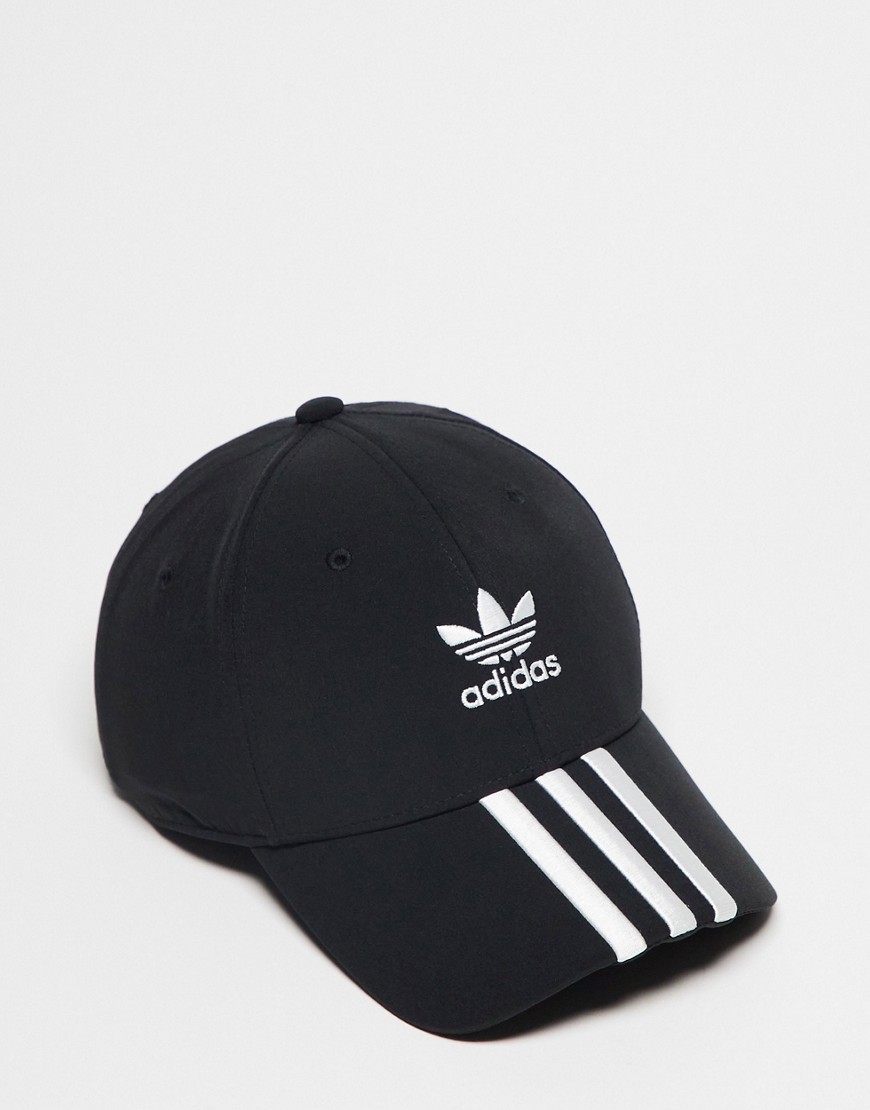adidas Originals trefoil cap in black and white