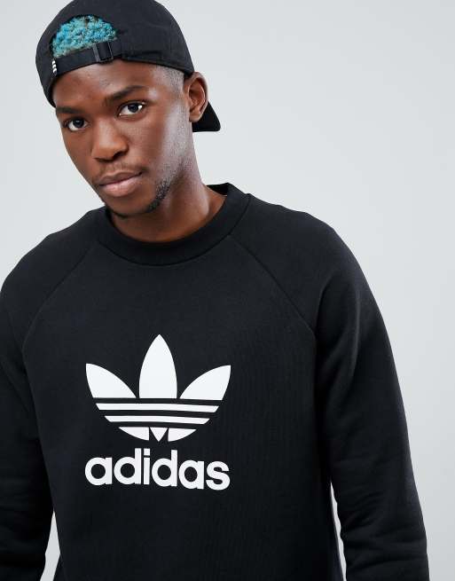 Trefoil crew sweatshirt outlet adidas