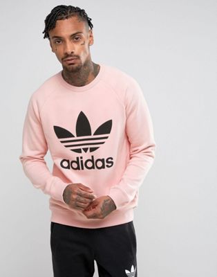 adidas Originals Trefoil Crew Neck Sweatshirt In Pink BS2196 | ASOS