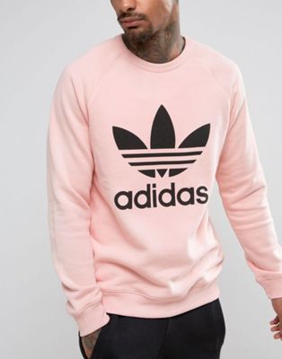 adidas pink crew neck