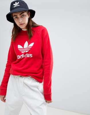 trefoil crew sweatshirt adidas