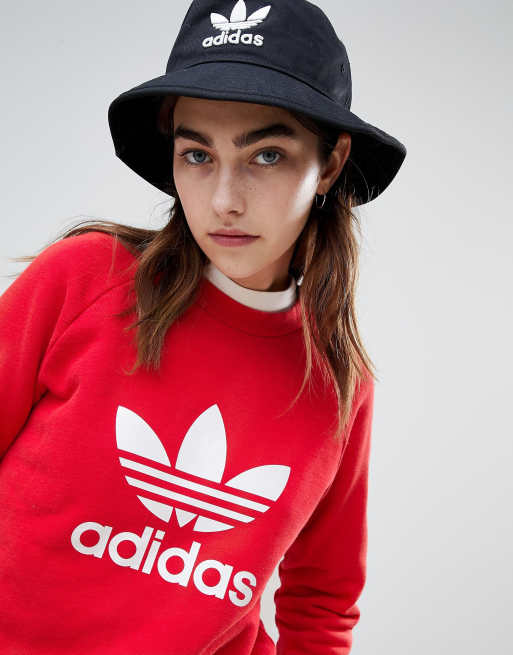 Adidas red store jumper womens