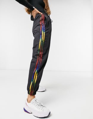 adidas black cuffed track pants