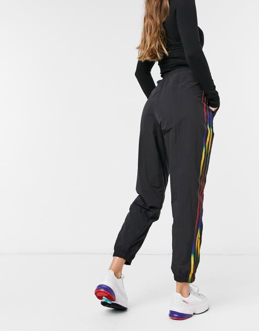 adidas Originals trefoil cuffed track pant in black