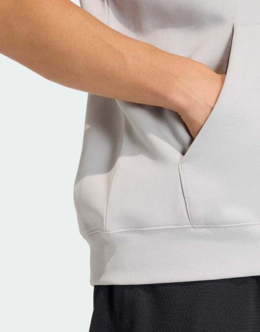 adidas Originals – Trefoil Essentials – Ärmelloser Kapuzenpullover in Grey Two, 2 von 4