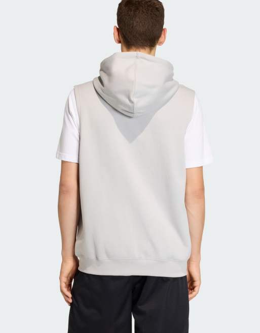 adidas Originals – Trefoil Essentials – Ärmelloser Kapuzenpullover in Grey Two, 4 von 4