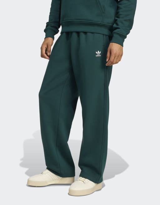 adidas Originals - Trefoil Essentials - Broek met open zoom in aurora klimop