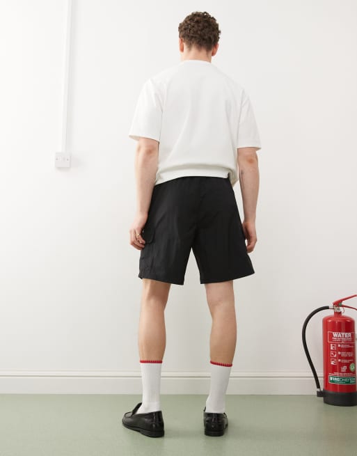 adidas Originals – Trefoil Essentials – Cargo-Shorts in Schwarz, 5 von 5