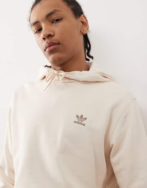 adidas Originals Trefoil Essentials Felpa con cappuccio bianca in spugna