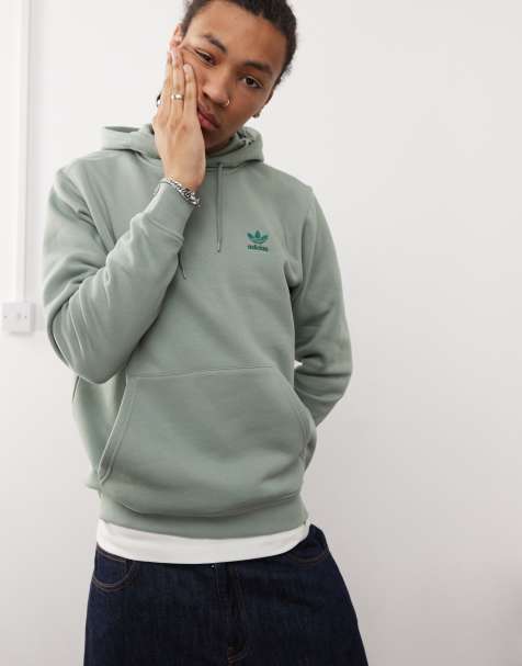 adidas Originals - Trefoil Essentials - Felpa con cappuccio verde - view 1