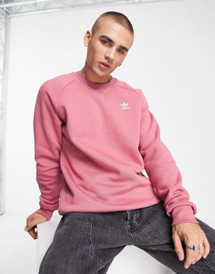 adidas Originals Trefoil Essentials logo sweatshirt in dusty pink - ASOS Price Checker
