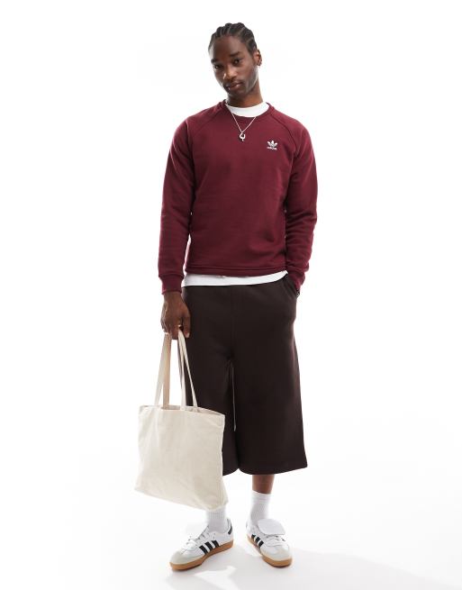 adidas Originals Trefoil Essentials Felpa girocollo bordeaux