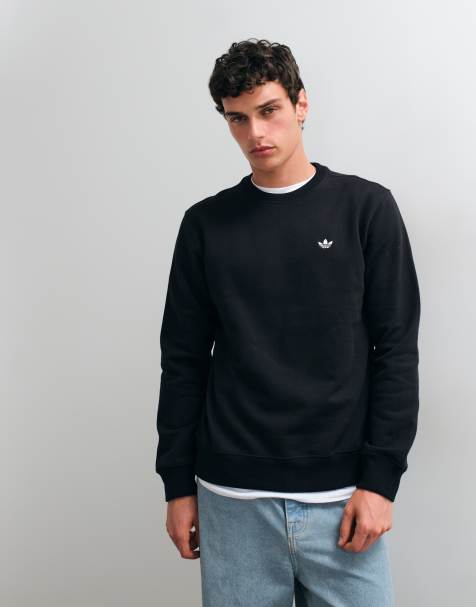 adidas Originals - Trefoil Essentials - Felpa nera con logo piccolo - view 1