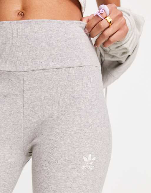 adidas Originals Trefoil Essentials flared leggings in grey