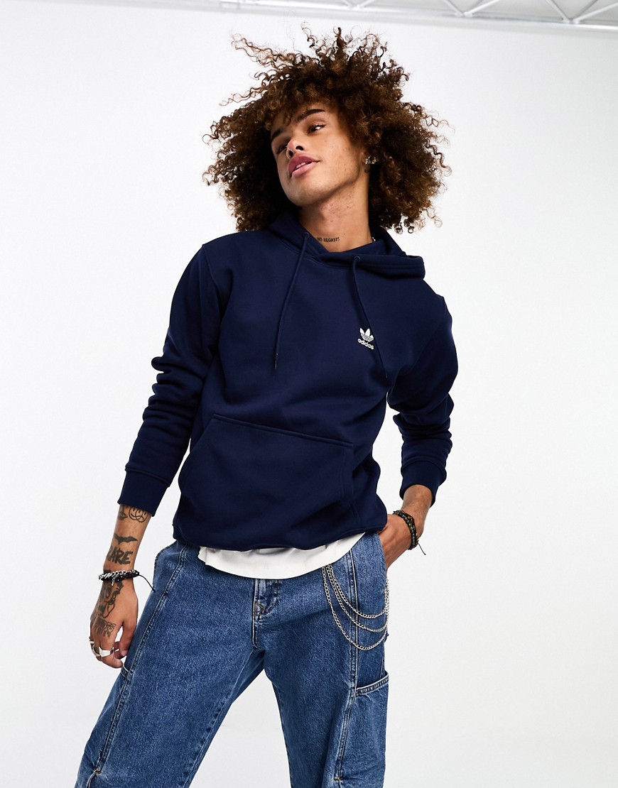adidas Originals Trefoil Essentials hoodie in dark blue