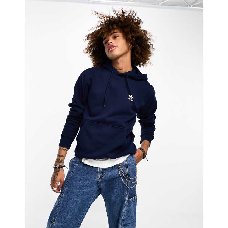 Trefoil ASOS in adidas blue dark Essentials Originals hoodie |