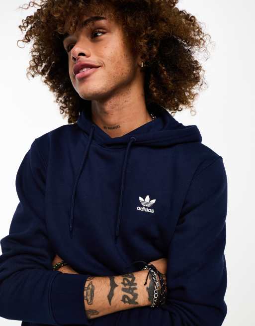 adidas Originals Trefoil Essentials hoodie in dark blue