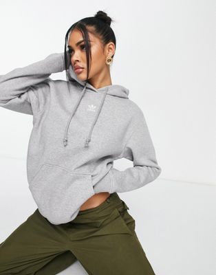 adidas Originals Trefoil Essentials hoodie in grey