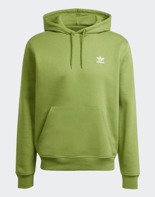 adidas Originals Trefoil essentials hoodie in tech olive ASOS