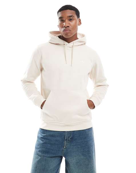 adidas Originals Trefoil essentials hoodie in wonder white / white - view 1