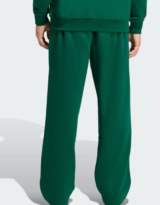 adidas Originals – Trefoil Essentials – Hose in College-Grün mit offenem Saum, 3 von 4