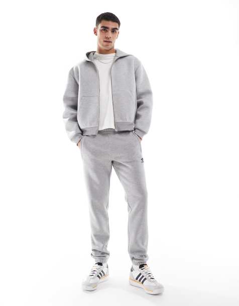 adidas Originals Trefoil Essentials joggers in grey - view 1