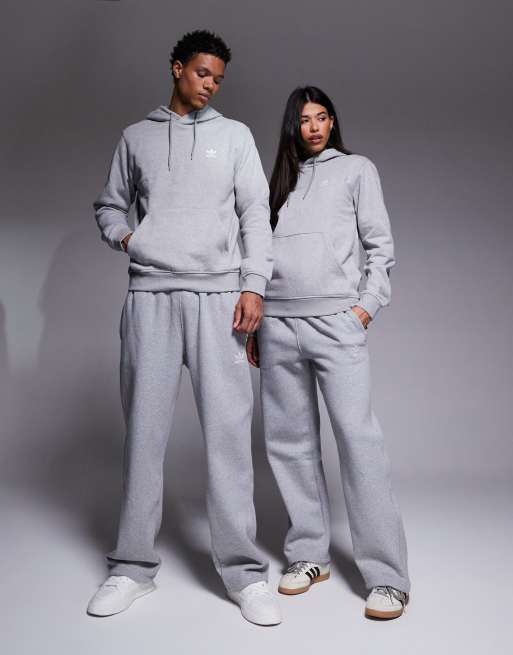 adidas Originals – Trefoil Essentials – Jogginghose in Grau mit geradem Schnitt und Dreiblatt-Logo