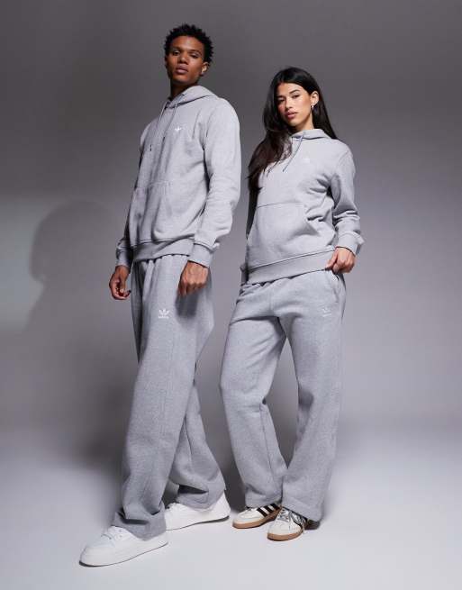 adidas Originals – Trefoil Essentials – Jogginghose in Grau mit geradem Schnitt und Dreiblatt-Logo, 5 von 5
