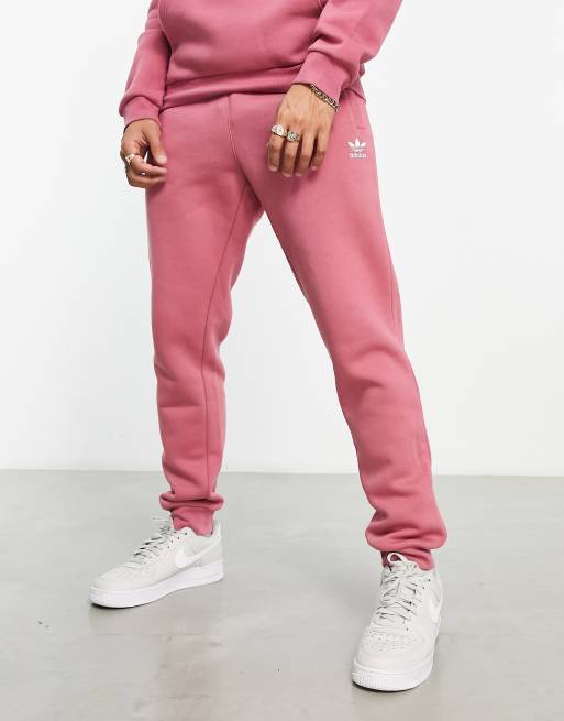 adidas Originals – Trefoil Essentials – Jogginghose in Staubrosa mit Logo