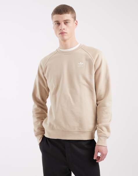 adidas Originals - Trefoil Essentials - Kakifarvet sweatshirt med logo og rund hals - view 1