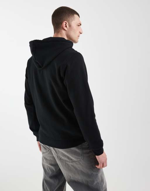 adidas Originals – Trefoil Essentials – Kapuzenjacke in Schwarz mit durchgehendem Reißverschluss, 4 von 4
