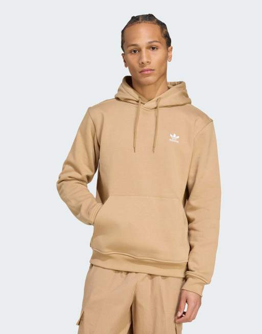 adidas Originals – Trefoil Essentials – Kapuzenpullover in Beige