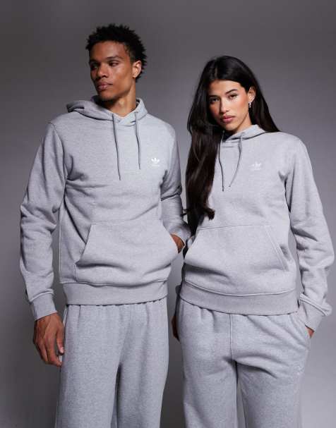 adidas Originals – Trefoil Essentials – Kapuzenpullover in Grau - view 1