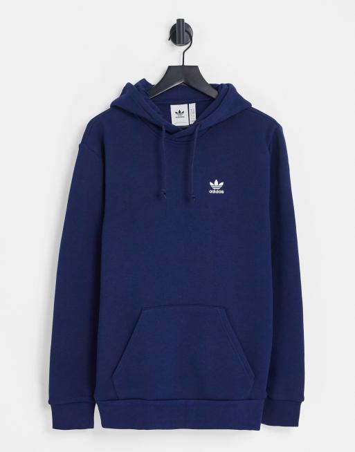 adidas Originals – Trefoil Essentials – Kapuzenpullover in Marineblau mit Logo
