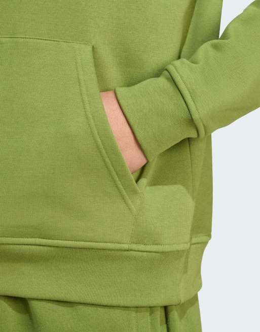 adidas Originals – Trefoil Essentials – Kapuzenpullover in Tech Olive, 5 von 5