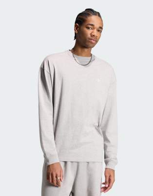 Originals - Trefoil Essentials - Langärmliges Shirt in mittlerem Heidegrau Grau M