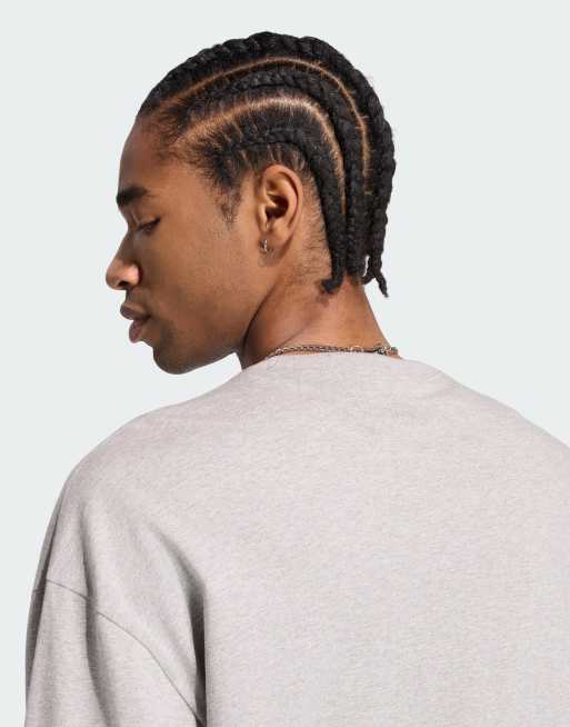 adidas Originals – Trefoil Essentials – Langärmliges Shirt in mittlerem Heidegrau, 2 von 4