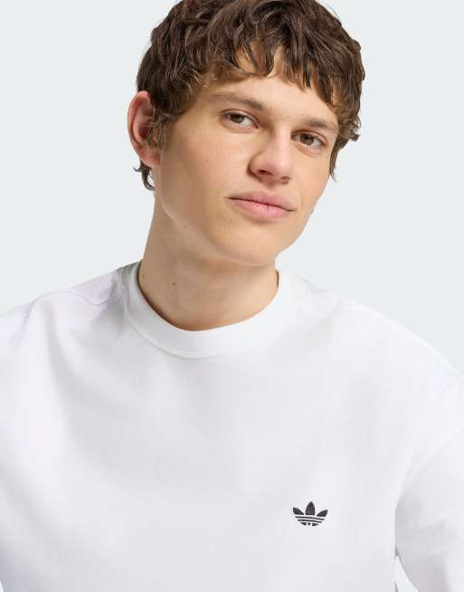 adidas Originals – Trefoil Essentials – Locker geschnittenes T-Shirt in Weiß, 2 von 4