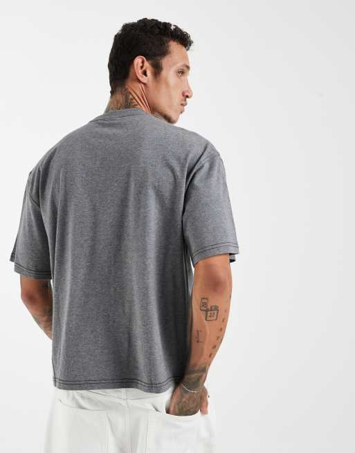 adidas Originals – Trefoil Essentials – Lockeres Cropped-T-Shirt in dunklem Heidegrau, 3 von 5