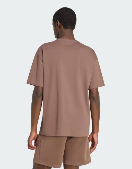 adidas Originals – Trefoil Essentials – Lockeres Spacer-T-Shirt in Braun, 2 von 4