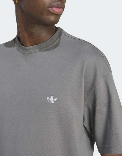 adidas Originals – Trefoil Essentials – Lockeres Spacer-T-Shirt in Grey Four, 2 von 4