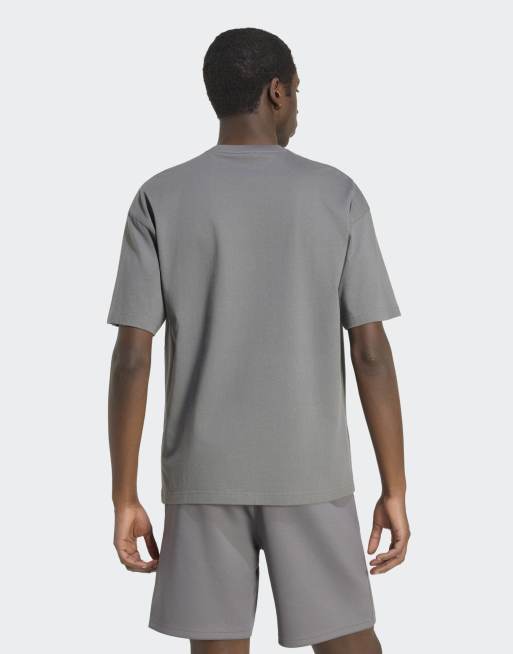 adidas Originals – Trefoil Essentials – Lockeres Spacer-T-Shirt in Grey Four, 3 von 4