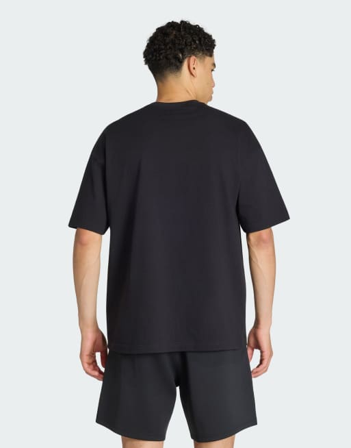 adidas Originals – Trefoil Essentials – Lockeres Spacer-T-Shirt in Schwarz, 2 von 3