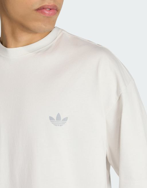 adidas Originals – Trefoil Essentials – Lockeres Spacer-T-Shirt in Wolkenweiß, 2 von 4