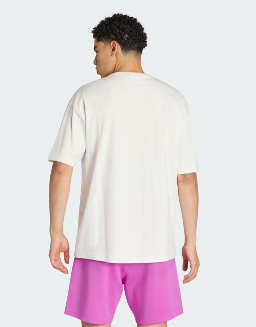 adidas Originals – Trefoil Essentials – Lockeres Spacer-T-Shirt in Wolkenweiß, 3 von 4