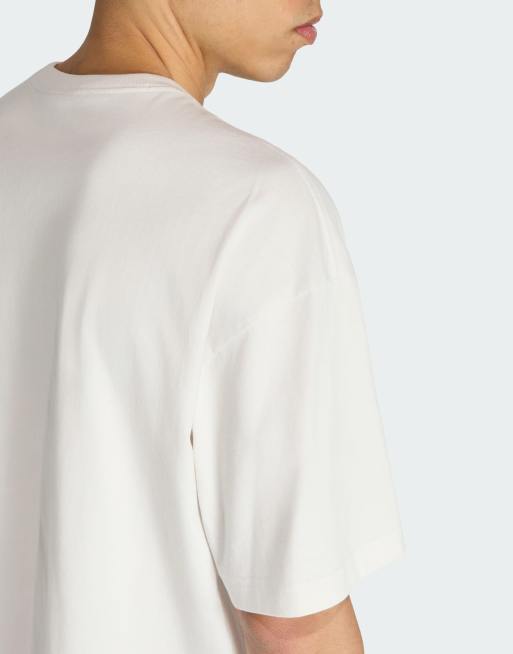 adidas Originals – Trefoil Essentials – Lockeres Spacer-T-Shirt in Wolkenweiß, 4 von 4