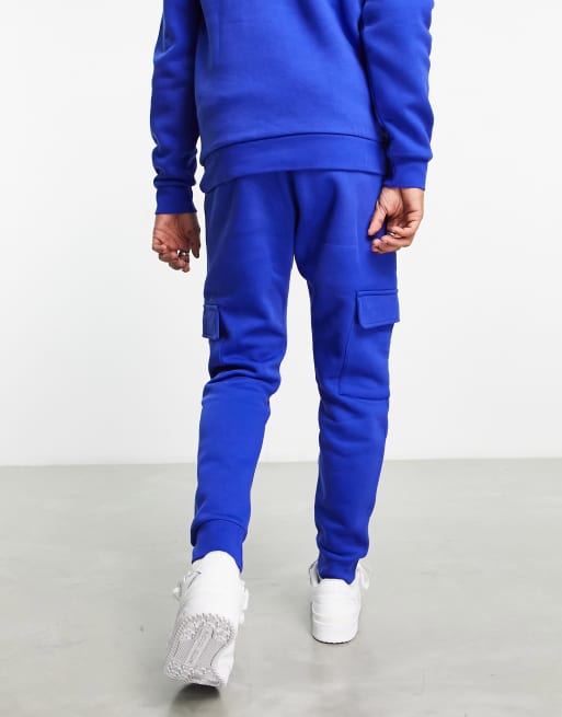 adidas Game & Go Small Logo Training Moisture-wicking Open Hem Fleece  joggers in Blue for Men