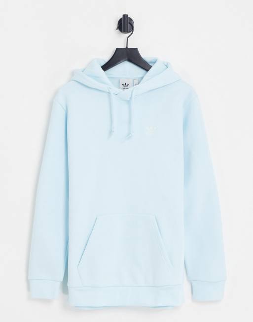 adidas Originals Trefoil Essentials logo hoodie in pastel blue | ASOS