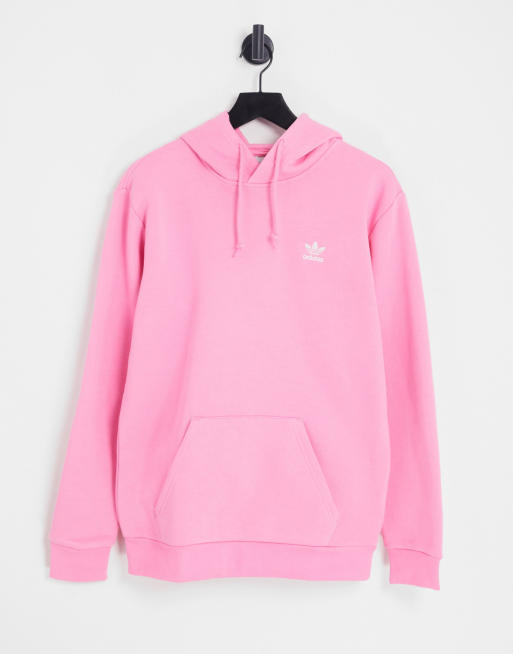 adidas Originals Trefoil Essentials logo hoodie in pink