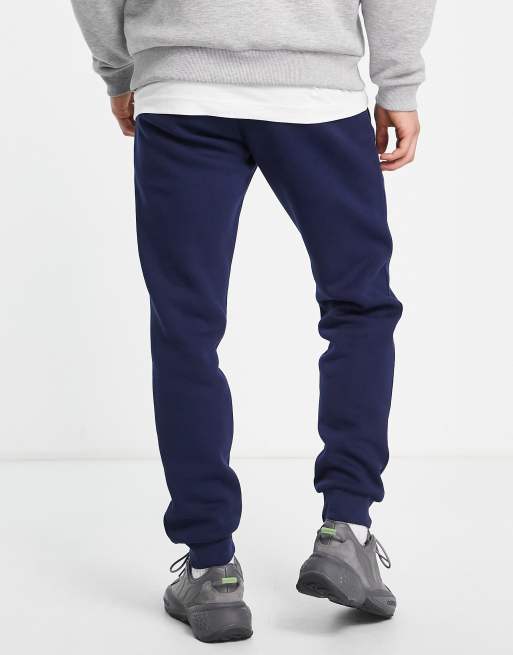 adidas Originals Trefoil Essentials logo joggers in navy